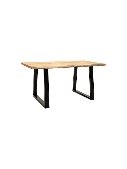 Miles Tisch Speisesaal aus Massivholz Natural S...