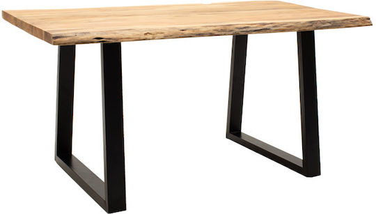 Miles Tisch Speisesaal aus Massivholz Natural Shade 140x80x76cm