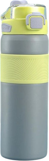 Tragbare Flasche-Thermoskanne Cf8235 Flasche Thermosflasche Rostfreier Stahl / Kunststoff 600ml Grey/green