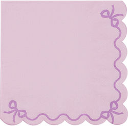Șervețele cu Fundiță Pastel Liliachiu 12 buc Șervețele cu Fundiță Pastel Liliachiu 12 buc