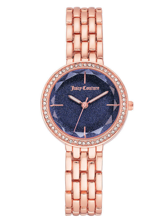 Juicy Couture Women's Watch with Pink Gold Metal Bracelet