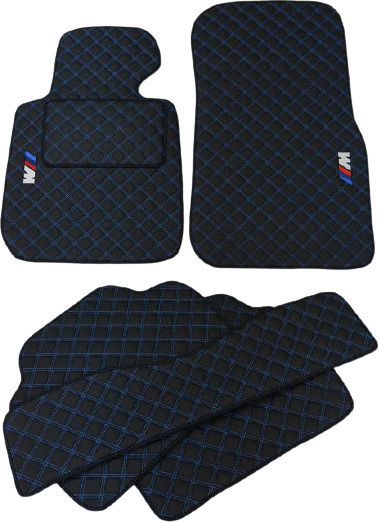 3Lines Set of Front and Rear Mats 5pcs Black