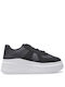 Γυναικεία Ανατομικά Flatforms Sneakers Μαύρα