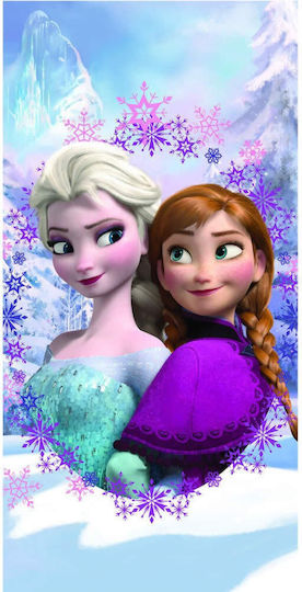Παιδική Βελουτέ Πετσέτα Θαλάσσης Frozen Heart Λιλά Disney Borea Βαμβάκι 70x140