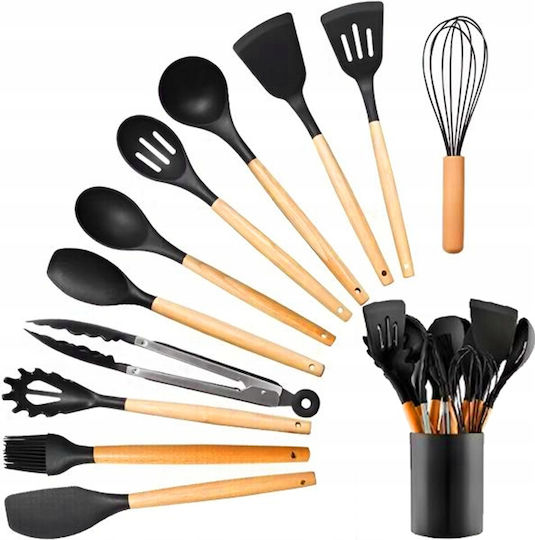 H&S Collection Set de Gătit din Silicon 12buc Bej