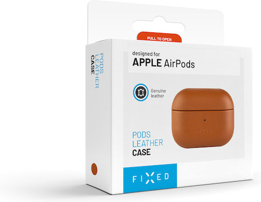 Fixed Earbud Case Magsafe Support Apple Airpods Pro 2/pro 2 Usb-c Brown Leather