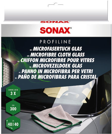 Sonax Synthetische Reinigungstücher für Auto Fenster 40x40cm 3 Stück