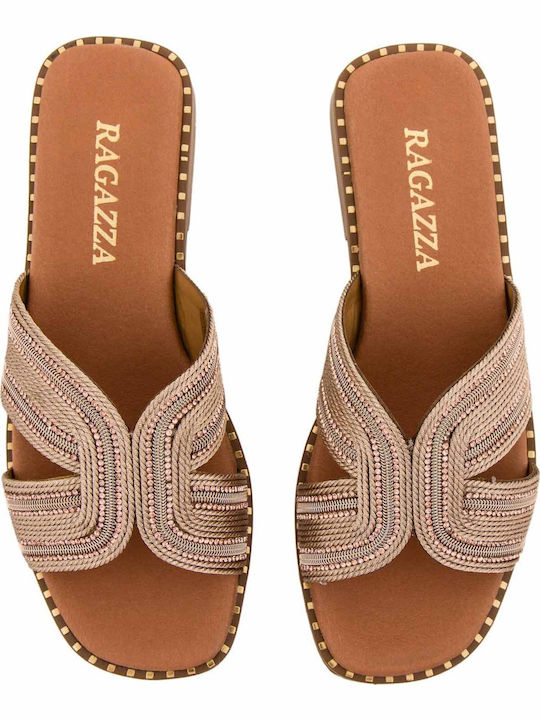 Ragazza Leather Women's Anatomic Sandals Rose Gold