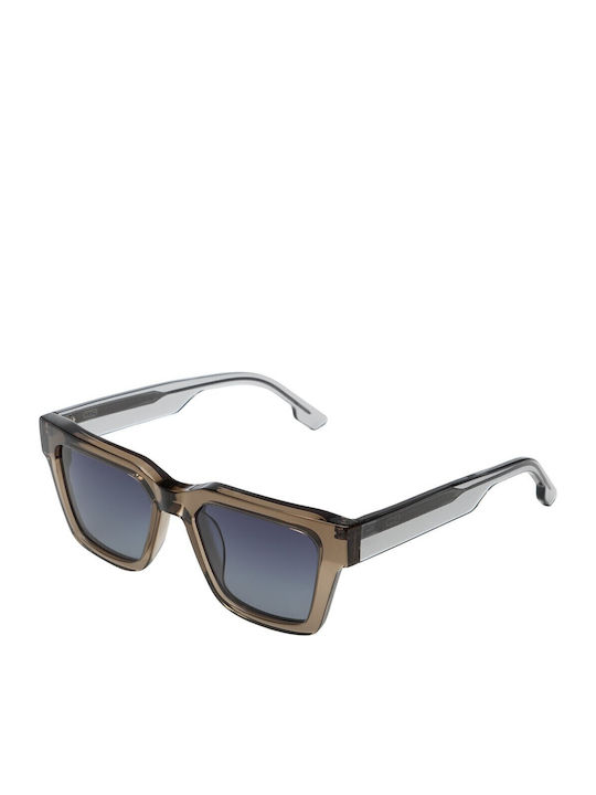 Komono Bob Unisex Sunglasses with Brown Horn-Ri...