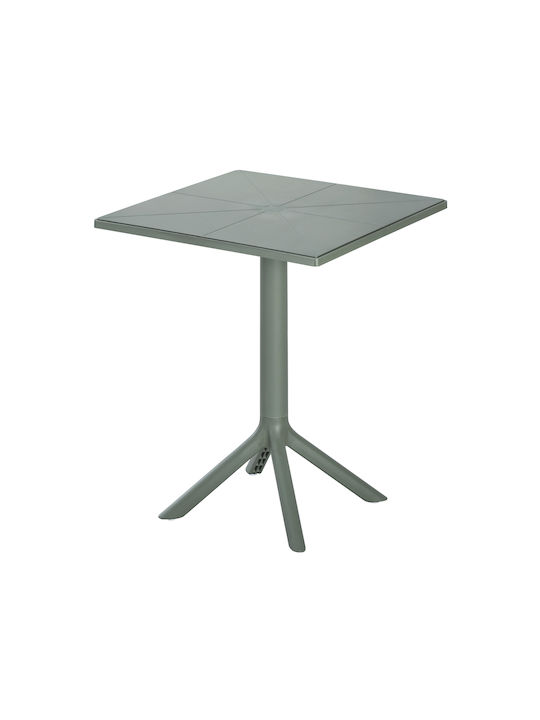 Outdoor Dinner Polypropylene Table Dark Olive 6...