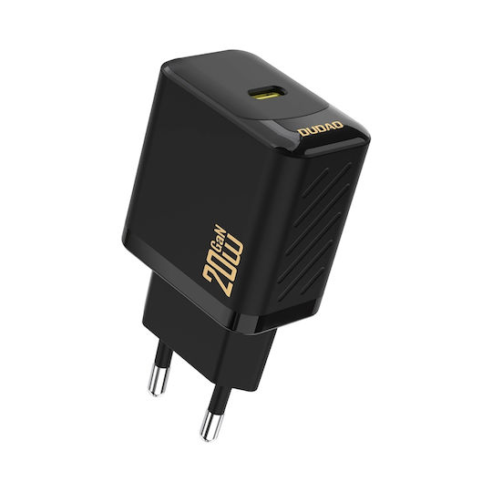 Dudao Φορτιστής Χωρίς Καλώδιο GaN με Θύρα USB-C 20W Power Delivery Μαύρος (A26)
