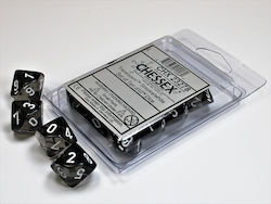 Chessex Translucent Smoke White Set Ten D10s 23278