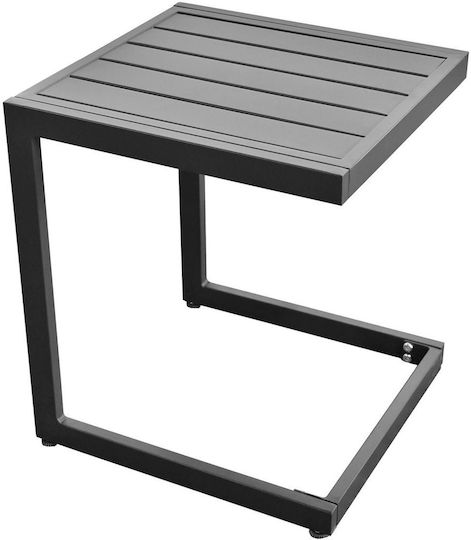 Masă Laterală Rectangulară Corte Metalică Neagră L35xÎ35xH41cm E6727,1