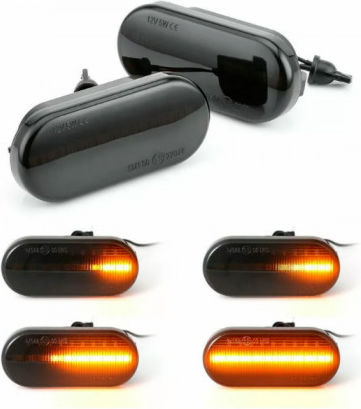 Indicatori aripă laterală Abakus Ca-010550 Smart Renault Nissan Opel Dacia LED Dinamic Fumuriu 2 Bucăți