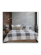 Nef-Nef Homeware Сет Чаршафи с Ластик 180x200+32см. Casual Check Сив 4бр