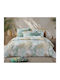 Nef-Nef Homeware Sheet Sets Single with Elastic 100x200+35cm. Amazon Green 3pcs