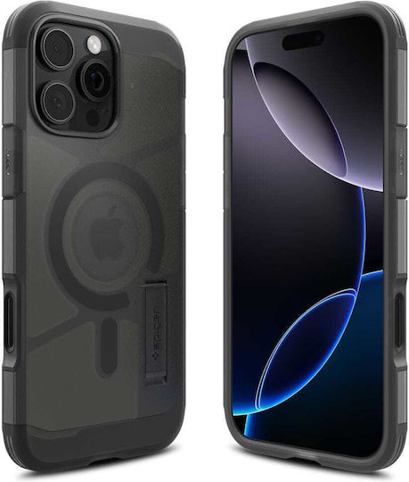 Spigen Tough Armor T AI (MagFit) Umschlag Rückseite Kunststoff / Silikon 2mm Frost Black (iPhone 17 Pro Max / iPhone 17 Pro / iPhone 16 Pro Max)