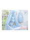 Bobono Baby Mosquito Net for Crib with Blue Tulle Blue Heart Meadow