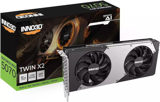 Inno 3D GeForce RTX 5070 12GB GDDR7 TWIN X2 OC Κάρτα Γραφικών