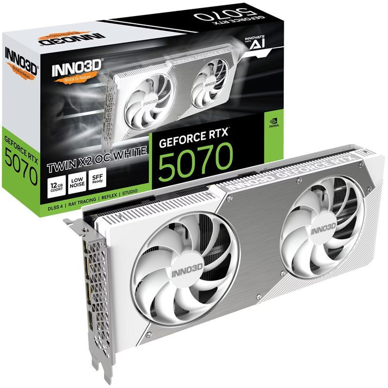 Inno 3D GeForce RTX 5070 12GB GDDR7 Twin X2 OC White Κάρτα Γραφικών