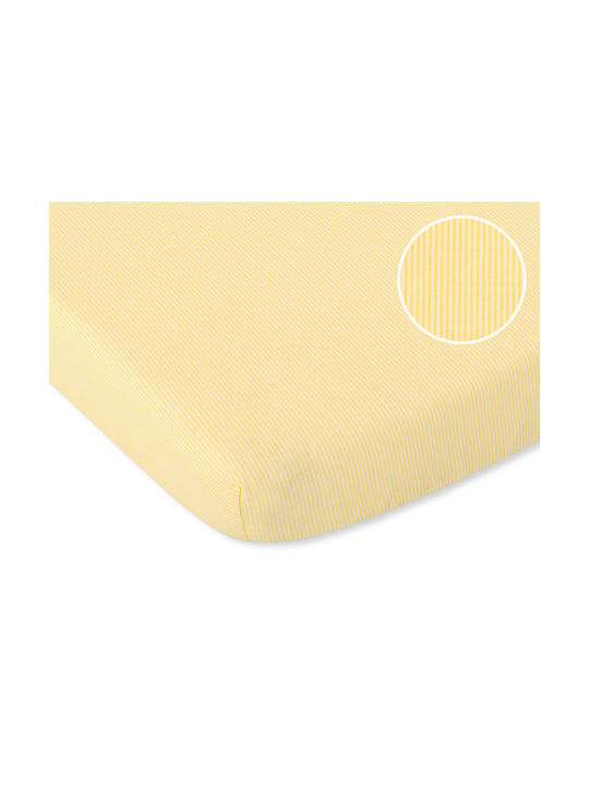Bobono Βρεφικό Σεντόνι Κούνιας Βαμβακερό yellow...