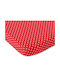 Bobono Baby Bettlaken Für Krippe Baumwolle Rote Punkte Rot 70x140cm