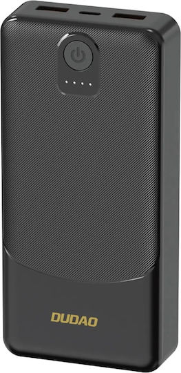 Dudao K10Pro Power Bank 20000mAh 10W mit 2 USB-A Anschlüssen Schwarz
