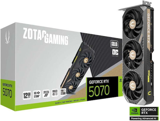 Zotac GeForce RTX 5070 12GB GDDR7 Solid OC Κάρτα Γραφικών