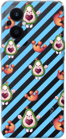 Oppo Reno 7 Lite King Avocado Transparent Silicone TPU Case