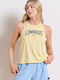 Women's Athletic Blouse Sleeveless Yellow