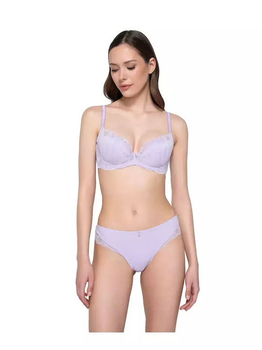 Luna Melody Damen Brasilien mit Spitze Lilac