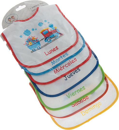 Gamberritos Kids Σαλιάρα Υφασμάτινη με Κορδόνι 7τμχ
