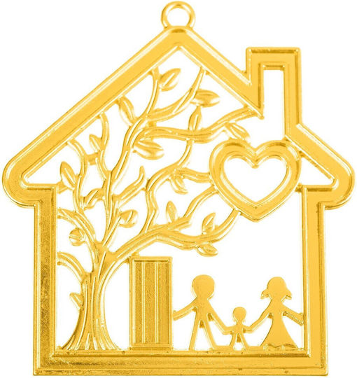 Metal House Family 6x6cm Gold Nu2031-2 Nv-70-00032-20312