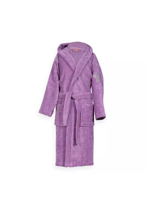 Nef-Nef Homeware Παιδικό Μπουρνούζι Purple με Κουκούλα