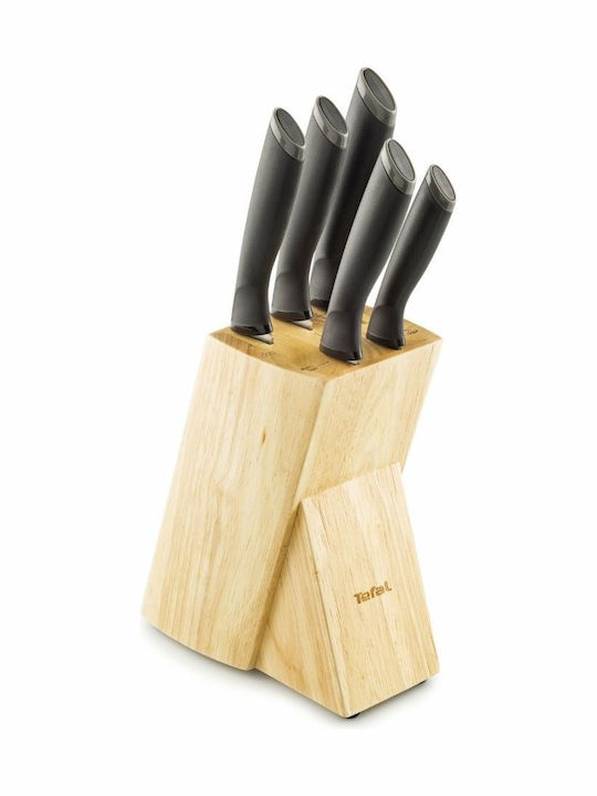 Tefal Knife Set with Block from Stainless Steel 6pcs
