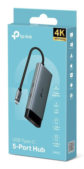 TP-LINK UH5020C USB-C Docking Station mit HDMI 4K PD Gray