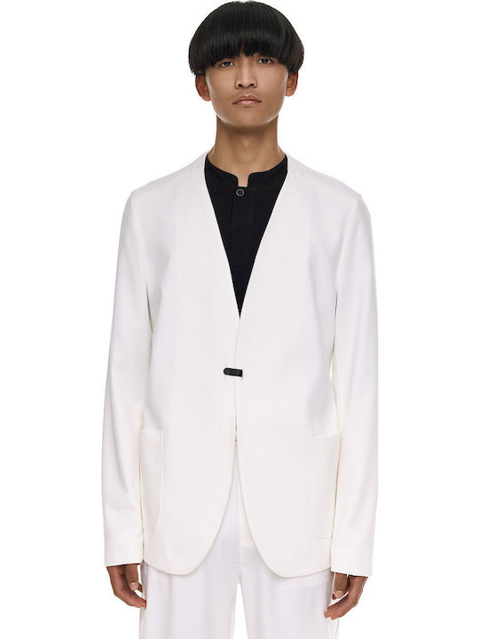 Men's Summer Suit Jacket Slim Fit White