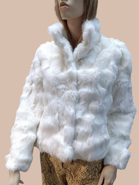 Women's Short Fur White
