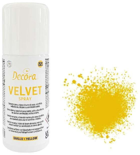 Decora Χρώμα Ζαχαροπλαστικής σε Σκόνη Κίτρινο Spray