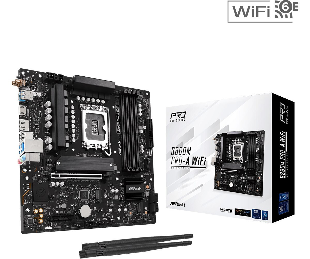 ASRock Motherboard Micro ATX με Intel 1851 Socket 90-MXBRS-A0UAYZ (B860M Pro-A WiFi)