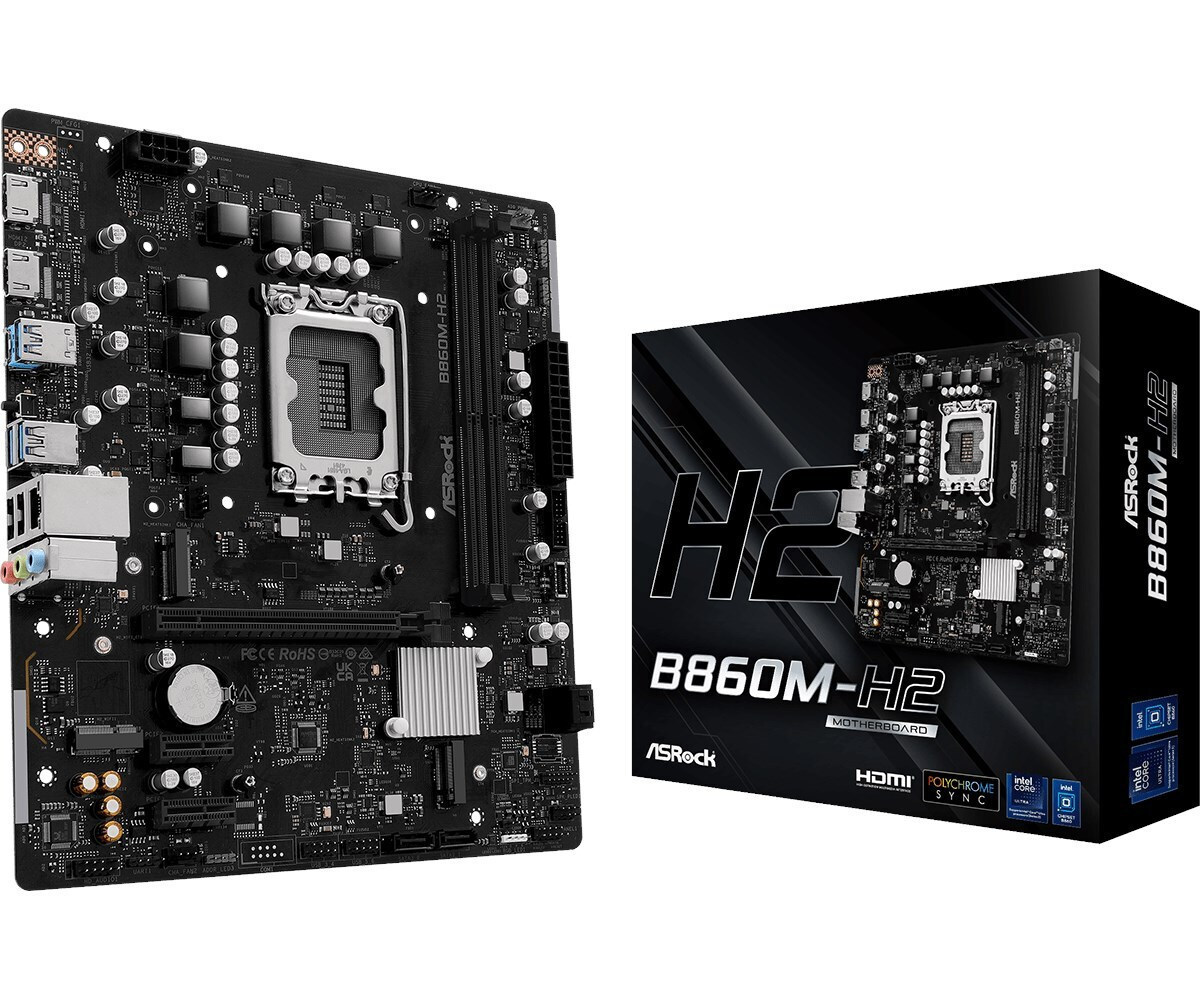 ASRock Motherboard Micro ATX με Intel 1851 Socket 90-MXBS0-A0UAYZ (B860M-H2)
