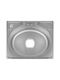 Freddo Ένθετος Νεροχύτης Inox με Μπαταρία Μ52xΠ41cm Ασημί