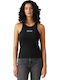 Graphic Women's Blouse Cotton Sleeveless Black
