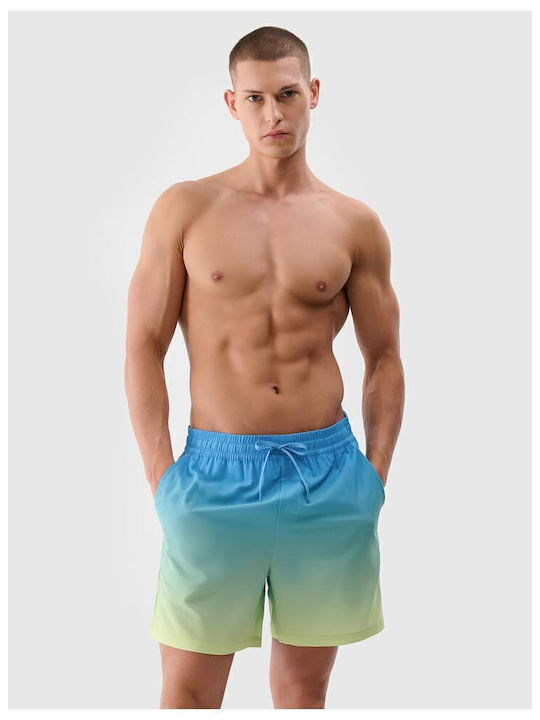 4F Men's Swimwear Shorts Blue with Patterns