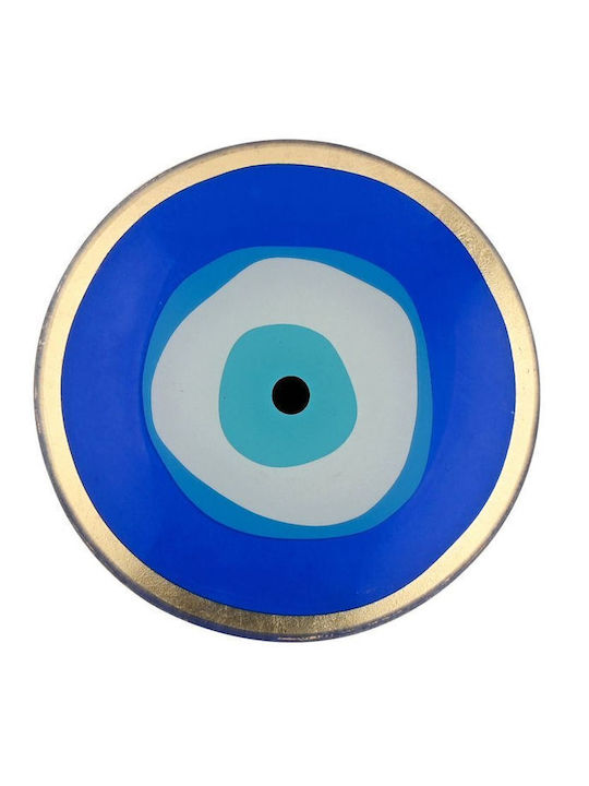 Glass Decorative Platter Blue 10cm