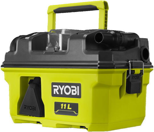 Ryobi Rv1811-0 Σκούπα Αναρρόφησης Στερεών Υγρών Μπαταρίας 18v One+ Χωρίς Μπαταρία-φορτιστή
