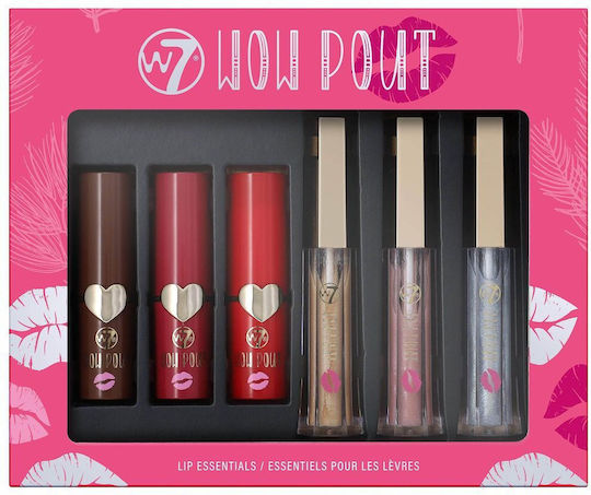 W7 Cosmetics Wow Pout Σετ Μακιγιάζ για τα Χείλη 4τμχ