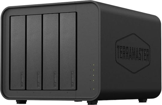 TerraMaster D4-320 Hard Drive Case for 4 Hard Drives 3.5" / 2.5" SATA III with connection SATA / USB 3.2 in Schwarz color