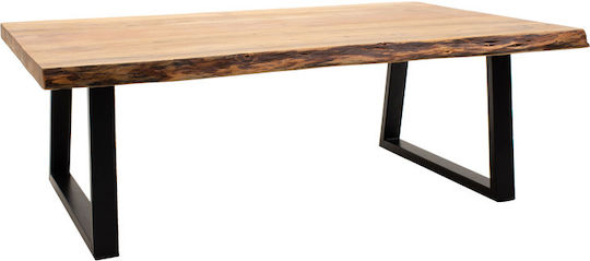 Mese De Cafea Centrală Rectangulară Miles Din Lemn Masiv Maro L115xL60xÎ45cm