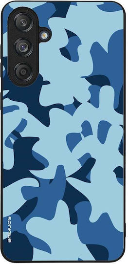 Husă Sonique Camouflage Army Series pentru Samsung Galaxy M55 5G Albastru
